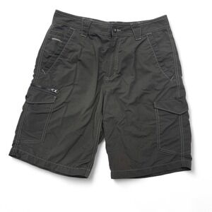 Merrell Cargo Shorts Mens 32 Gray Nylon Opti Wick UPF 50+ Outdoor Hiking